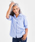 Фото #1 товара Women's Cotton Buttoned-Up Shirt, Created for Macy's