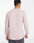 Фото #2 товара Hollister long sleeve t-shirt in beige with chest logo