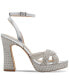 Фото #2 товара Women's Glimma Rhinestone Crossband Platform Dress Sandals