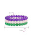 ფოტო #3 პროდუქტის Set Of 3 Dyed Purple Amethyst Pink Rose Quartz Green Aventurine 8MM Ball Bead Stones Stretch Bracelet For Women Set