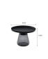 Smoke Glass Base With Black Painting Top Coffee Table, Living Room Center Table