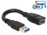 Фото #6 товара Delock 0.15m 2xUSB3.0-A - 0.15 m - USB A - USB A - USB 3.2 Gen 1 (3.1 Gen 1) - Male/Female - Black