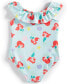 ფოტო #4 პროდუქტის Baby The Little Mermaid 2-Pc. Printed One-Piece Swimsuit & Hooded Swim Cover-Up Set