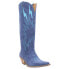 Фото #4 товара Dingo Thunder Road Embroidered Snip Toe Cowboy Womens Blue Casual Boots DI597-4