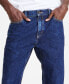 Фото #2 товара Men's Straight Fit Indigo Blue Jeans