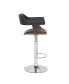 Фото #3 товара Contemporary Swivel Adjustable Barstool with Padded Armrests