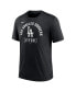 Men's Heather Black Los Angeles Dodgers Swing Big Tri-Blend T-Shirt