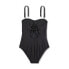 Women's Twist-Front Bandeau Classic One Piece Swimsuit with Tummy Control -