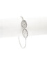 Rhodium Cubic Zirconia Oval Tip Bangle