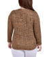 ფოტო #2 პროდუქტის Plus Size Long Sleeve Ribbed Henley