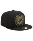 ფოტო #4 პროდუქტის Men's Black Los Angeles Dodgers Metallic Logo 9FIFTY Snapback Hat