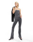 Фото #1 товара COLLUSION washed rib flare leggings in grey