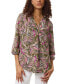 ფოტო #1 პროდუქტის Petite Printed 3/4-Sleeve Tunic