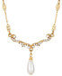 2028 imitation Pearl Crystal Necklace