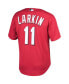 Men's Barry Larkin Red Cincinnati Throwback Reds Cooperstown Mesh Batting Practice Jersey