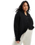 Фото #1 товара ASOS DESIGN Curve oversized shirt in cheesecloth in black