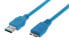Фото #1 товара Кабель USB 3.2 Gen 1 (3.1 Gen 1) длиной 3 м, Male/Female, shiverpeaks BS77193 - USB A - Micro-USB B, синий