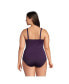 Plus Size Chlorine Resistant V-Neck Wrap Underwire Tankini Swimsuit Top Adjustable Straps