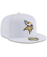 ფოტო #2 პროდუქტის Men's White Minnesota Vikings Omaha 59FIFTY Fitted Hat