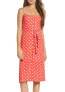 Фото #1 товара Ali & Jay 156498 Women's Polka Dot Midi Dress Scoop Neck Coral Sz. Small