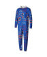 ფოტო #1 პროდუქტის Men's Royal Chicago Cubs Windfall Microfleece Union Suit