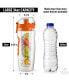 Portable Flip Top Lid Water Bottle with Fruit Infuser