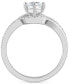 ფოტო #3 პროდუქტის Diamond Swirl Halo Engagement Ring (3/4 ct. t.w.) in 14k White, Yellow or Rose Gold