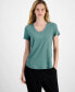 Фото #2 товара Women's V-Neck Performance T-Shirt, Created for Macy's