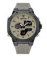 ფოტო #1 პროდუქტის Men's Ana-digi Gray Silicon Strap Watch, 46mm