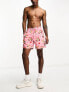 Hurley cannonball tiger swim shorts in pink