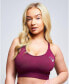 ფოტო #2 პროდუქტის Women's Boundless Recycled Strappy Sports Bra - Burgundy