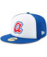 Фото #1 товара Men's White, Royal Atlanta Braves Cooperstown Collection 59FIFTY Fitted Hat