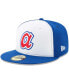 ფოტო #1 პროდუქტის Men's White, Royal Atlanta Braves Cooperstown Collection 59FIFTY Fitted Hat