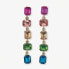 Фото #1 товара INK + ALLOY Priscilla 5-Tier Mixed Stones Drop Earrings Rainbow