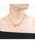 ფოტო #2 პროდუქტის Gigi Girl teens/ Young Adults 14k Gold Plated with Ruby & Cubic Zirconia Heart Charm Dangle Paperclip Adjustable Length Necklace