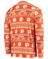 Фото #4 товара Пижама Concepts Sport мужская Оранжевая Clemson Tigers Ugly Sweater Knit Top and Pant Set