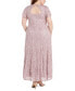 Фото #2 товара Plus Size Sequined Fit & Flare Gown