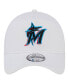 ფოტო #3 პროდუქტის Men's White Miami Marlins TC A-Frame 9FORTY Adjustable Hat