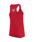 ფოტო #5 პროდუქტის Women's Red Washington Nationals Plus Size Swing for the Fences Racerback Tank Top