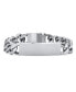 Men's Solid Name Bar Plated Identification ID Bracelet For Men Boys Curb Chain Link Stainless Steel