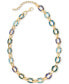 Фото #2 товара On 34th gold-Tone & Color Chunky Link Collar Necklace, 17" + 2" extender, Created for Macy's