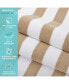 Cali Cabana Striped Beach Towels (4 Pack), 30x60 in., Color Options 100% Soft Cotton