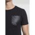 URBAN CLASSICS T-Shirt Leather Imitation Pocket