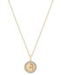 ფოტო #1 პროდუქტის Diamond Pisces Disc 18" Pendant Necklace (1/10 ct. t.w.) in Gold Vermeil, Created for Macy's