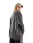 Фото #8 товара COLLUSION oversized v-neck sweat shirt in charcoal