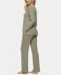 Фото #2 товара Women's Serena V-neck Pullover and Lounge Pant Set