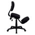 Фото #1 товара Mobile Ergonomic Kneeling Posture Task Chair With Back In Black Fabric