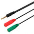 AISENS Jack 3.5 To 2x M/F Adapter cable 20 m