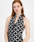 ფოტო #4 პროდუქტის Women's Dot-Print Tie V-Neck Mini Dress