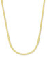 ფოტო #1 პროდუქტის 18k Gold-Plated Stainless Steel Herringbone Chain 16" Collar Necklace